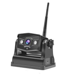 Langaton peruutuskamera, WiFi taka-/etukamera Ladattava akku perävaunuun / kuorma-autoon / Fifth Whe Musta