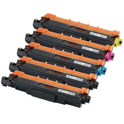 1 Go Inks -sarja, jossa on 4 + ylimääräistä mustaa laservärikasettia Brother TN247:n (XL-kapasiteetti) korvaamiseksi Yhteensopiva / ei-OEM-yhteenso...