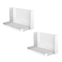 Pieni kelluva hylly seinälle, taitettava kylpyhuonehylly seinäteline, yöpöytä puhelimelle, kaukosäädin Valkoinen