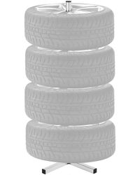 Succebuy Renkaiden säilytysteline, raskas teräsrenkaiden puuteline 4 renkaalle vanteilla, enintään 255 mm leveille renkaille, enintään 220 lbs kant...