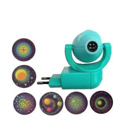 Tähtikuun eläinprojektori Led-projektori 6 kuvaa Anturi EU Plug Yövalo lapsille Vauvan makuuhuoneen sisustus \n Syaani