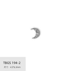 Søm Zircon Star Moon Heart Pearl Kanin Sommerfugl Kæde Negledekoration Sølvfarvet sølv 1942