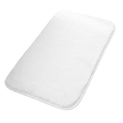 Eveltek Badeværelse tæpper Blød absorberende skridsikker fluffy tyk bademåtte til badekar Hvid 80CM*120CM