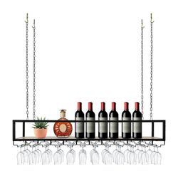 120 cm säädettävä teollinen riippuva viinipullon pidike viinilasihylly