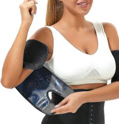 Käsivarren trimmerit velttoihin käsivarsiin Yhden parin käsivarren muotoilija urheiluharjoitteluun naisille ja miehille - sininen