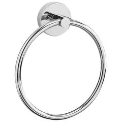 Håndkle Ring rustfritt stål håndkleholder Baderom rundt håndkle ring Veggmontert hengende håndklehenger med festetilbehør (1 stk. sølv)