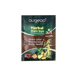 Hefansi I morgen levering Herbal Black Hair Dye Shampoo Øyeblikkelig hårfarge for grått hår dekning 10 min naturlig hårfarging Mørk kaffe