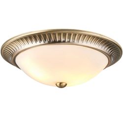 Endon Lighting Endon Brahm - 2 Lysskyl loft Lys Antik Messing, SyreGlas, E14