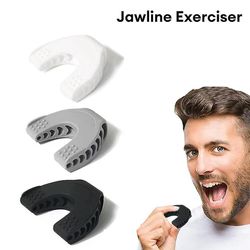 Jaw Exerciser 3 modstandsniveauer Silikone Jawline Exerciser til mænd og kvinder Grå