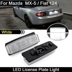2kpl Mazda Miata MX-5 2006-2015 Fiat 124 Spider Abarth 2017-up valkoinen LED-rekisterikilven valo rekisterikilven lamppu