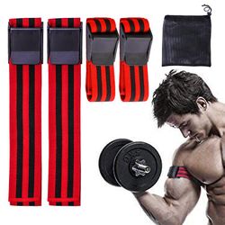 4pcs / sæt Okklusion Training Bands Blood Flow Begrænsning Bands Bicep Muskeltræning stropper rød