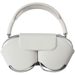 Yhteensopiva Airpods Max -kotelon kanssa, jossa on lepotilan PU-nahkainen kuulokekotelo Valkoinen