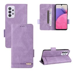 Gangxun Etui til Samsung Galaxy A33 5g læderetui Folio Flip med kreditkortspor Etui Coque Lilla