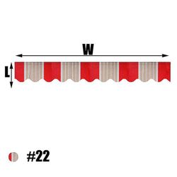 Syntynyt kaunis 2,5m / 3m / 3,5m / 4m / 5m myymäläbannerin vaihto vedenpitävät kangasnauhat aaltoilevat valance aurinkovarjo katos patio markiisi-d...