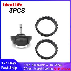 3pcs Front Caster Wheel Dæk Cover Kit til Irobot 500/600/700/800-serien støvsuger 50x45mm Dæk Covers Fejemaskine Udskiftning