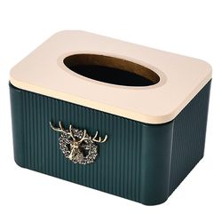 HOD Health & Home Muovinen pehmopaperilaatikko Paperin säilytyskotelon pidike Retro Stereo Deer Head Decor Tissue Box Kannet Standard