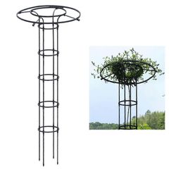 Puutarhasäleikkö kiipeilykasveille ja kukille, ruostumaton metalli pystysuora sateenvarjosäleikkö, puutarha obeliski kiipeilykasvin säleikkö (koko:...