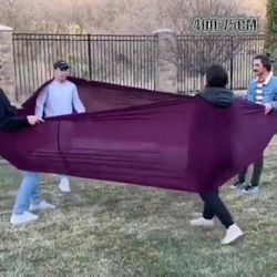 Erittäin joustavat ryhmäyttämisharjoitusnauhat luottamusharjoituksiin 400 x 75 cm Purple Circumference