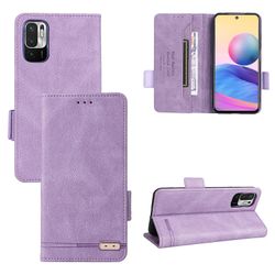 Gangxun Etui til Xiaomi Redmi Note 10t 5g læderetui Folio Flip med kreditkortspor Etui Coque Lilla