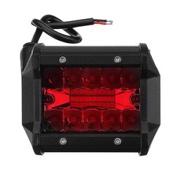 2x 4 tuuman punainen led-työvalopalkki, joka ajaa sumuvaloa offroad-kuorma-autovene