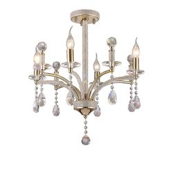Inspired Lighting Fiore Semi Flush Loft Vedhæng 4 lys fransk guld, krystal