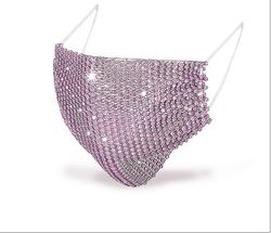 Kvinder's ansigtsmaske med Rhinestones lilla