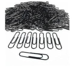 100kpl Black Office Paper Clip School Supplies Study Article+