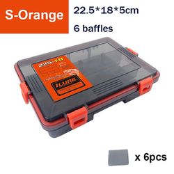 Fiskegrej Box Lure Bait Hook Tool Opbevaring Box Vandtæt Fiskeri Tilbehør Plast Opbevaring Fiskekasse Orange S