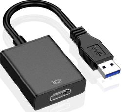 Lequeen usb til hdmi adapter, usb 3.0/ 2.0 til hdmi 1080p videografikkkabel