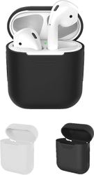 AIR Beskyttelsesdæksler, der er kompatible med Apple AirPods Case 2-Pack (sort og gennemsigtig)