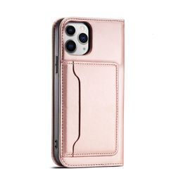 Iphone12 Plug-in Card Flip mobiltelefon taske Pink