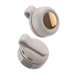 Kannettava ladattava tuuletin Mini pyörretuuletin vyötäröklipsituulettimelle 3 nopeutta handsfree-kaulatuuletin lahjaksi Valkoinen