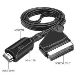 Tyyli HDMI-Scart-kaapeli 1 metrin pituinen suora liitäntä Kätevä keskustelu