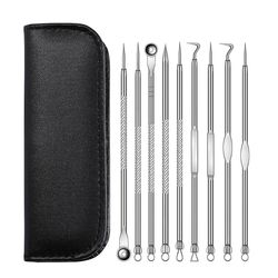 Blackhead Remover Acne Nåle Metal Spoon Facial Black Spot Pore Clean Extractor Sæt for Bums Hud Face Care Beauty