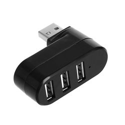 Ryra USB Hub 2.0-adapter Roter høyhastighets diskleser USB-splitter 3port Multi USB svart