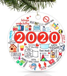 Trykt 2020 Ornament vores første jul som jul i vores nye hjem engagerede ornamenter 2020 Ornament julepynt gave