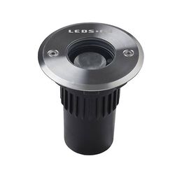 LEDS-C4 Lighting Gea Udendørs LED Forsænket Ground Uplight rustfrit stål poleret 8,5 cm 240lm 10deg. 3000K IP67