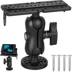 Kaikuluotaimen kiinnityspohja, yleinen asennuslevy, kaikuluotaimen kiinnike, kaikuluotaimen pidike, 360 säädettävä kaikuluotaimen teline Musta