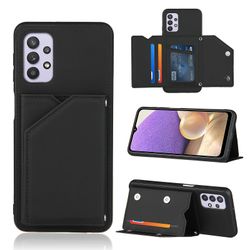 Gangxun Sag Til Samsung Galaxy A32 5g Vintage Cuir Cover Læderetui Kofanger - Noir