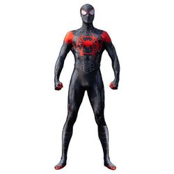 Miles Morales Spiderman Costume Mask Spider Man Miles Morales Cosplay Jumpsuit Body Halloween-asut Aldult Kids 120