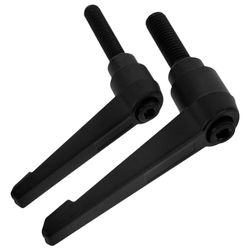 Säätöruuvi kuntopyörän kahvan ruuvi sisäharjoittelun rakenne 10,00X7,00X2,00CM 7-muotoinen 2kpl Musta 10.00X7.00X2.00CM