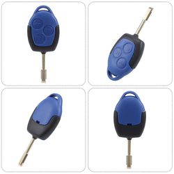 Ford Transit Blue 3 -painikkeen kansi, kuoriavain, kaukosäätimen runko ja avaimet Sininen musta