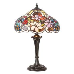 Interiors 1900 Lighting Sullivan 2 Lys Lille Bordlampe Mørk Bronze, Tiffany Glas, E27