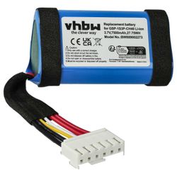 vhbw-akku, joka on yhteensopiva JBL Charge 5: n kanssa, Charge Essential 2 kaiutinlaatikon kaiutin (7500mAh, 3.7V, Li-ion) ilman väriä/sisäistä akkua