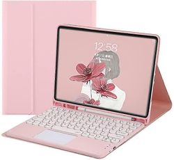 Ipad 6 Ipad 5 Air 2 Pro 9,7 tuuman näppäimistökotelo kosketuslevyllä Söpö pyöreä näppäinvärinäppäimistö Ipad 6. 5. sukupolven irrotettava Bluetooth...