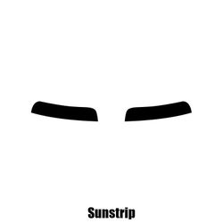 Window-Tint Sun Strip til Fiat Tipo 5-dørs Hatchback - 2016 og nyere forskårne solstrip 5% limo sort Sunstrip