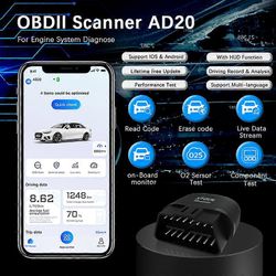 2023 XTOOL Advancer AD20 OBD2 -autokoodinlukijaskanneri Android / IOS: lle Täysi OBD-toiminnon diagnostiikkatyökalu Bluetooth ELM327