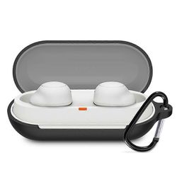 Yhteensopiva WF-C500-kuulokkeiden kanssa Pestävä suojakansi Kevyt koteloon Iskunkestävä Vedenpitävä Silikoni Sl Musta