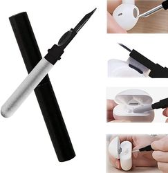 AIR Bluetooth-øretelefoner Rengøring Pen Multifunktion Airpod Cleaner Kit med blød børste til trådløse øretelefoner (sort)