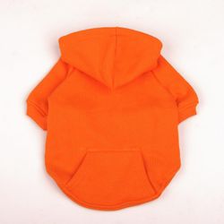 Koiran huppari koiran vaatteet villapaita hatulla, lemmikkieläinten talvivaatteet lämmin huppari takki villapaita pennulle chihuahua (oranssi) XL